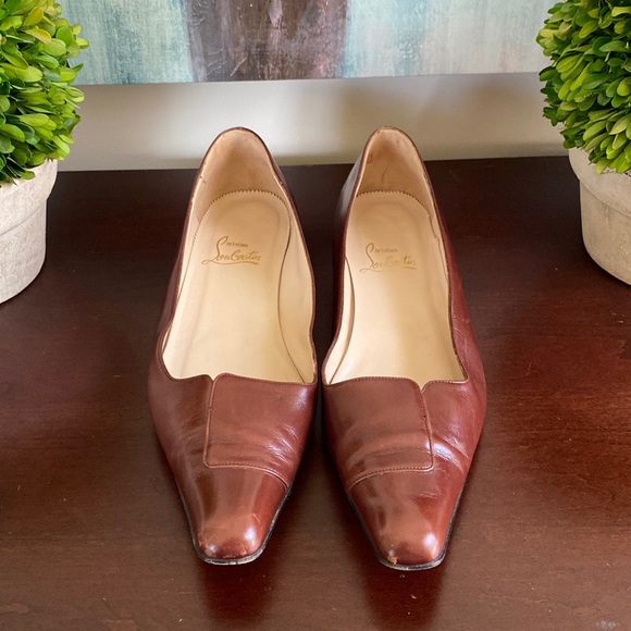 CHRISTIAN LOUBOUTIN ICONIC RED-SOLED POINTED TOE LOW HEEL PUMPS SIZE 41 🌟EUC🌟 - Picture 3 of 17